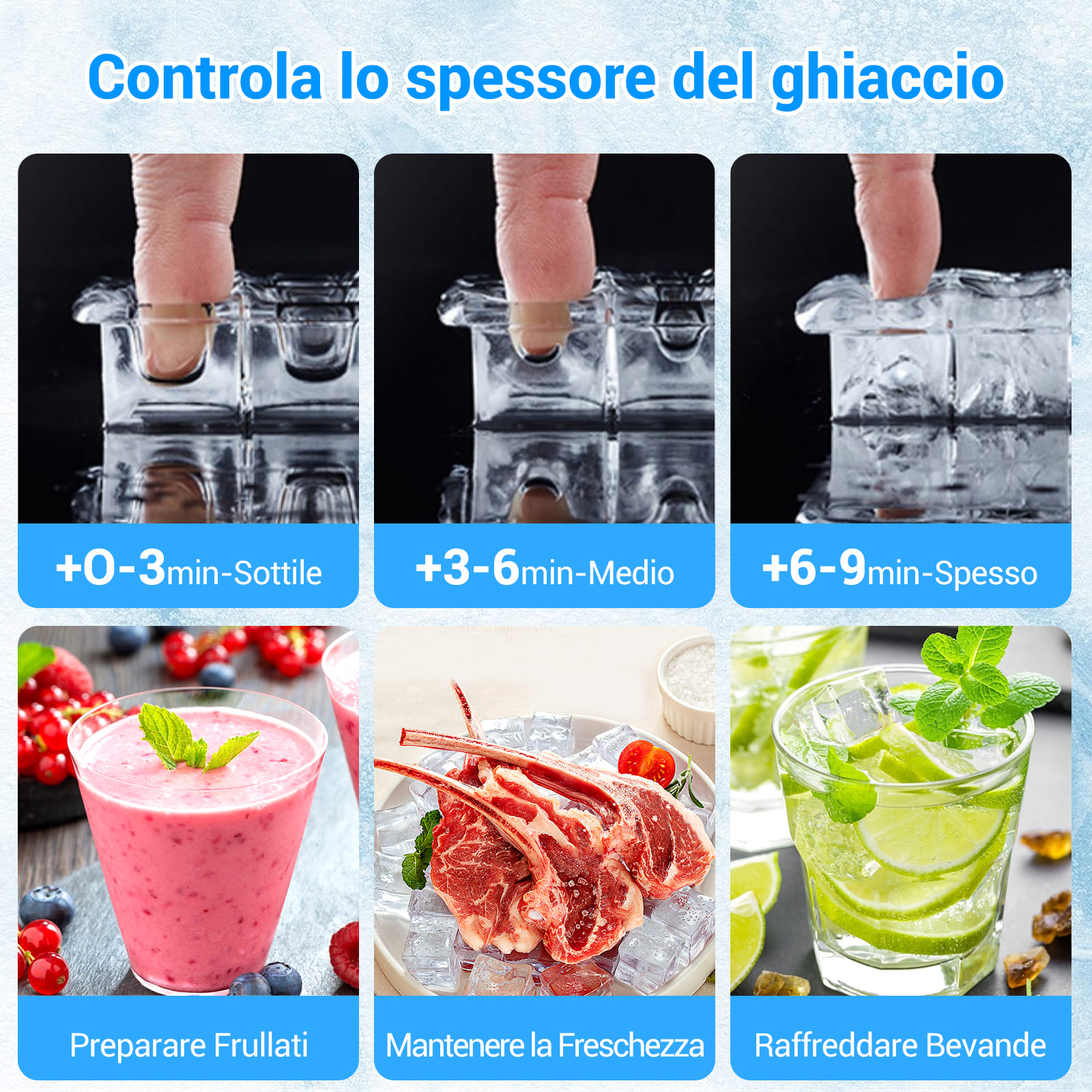 Leevot CIM-550F Fabbricatore di Ghiaccio da Sottobanco - Grado Commerciale, Raffreddato ad Aria, Perfetto per Bar, Uffici e Caffetterie