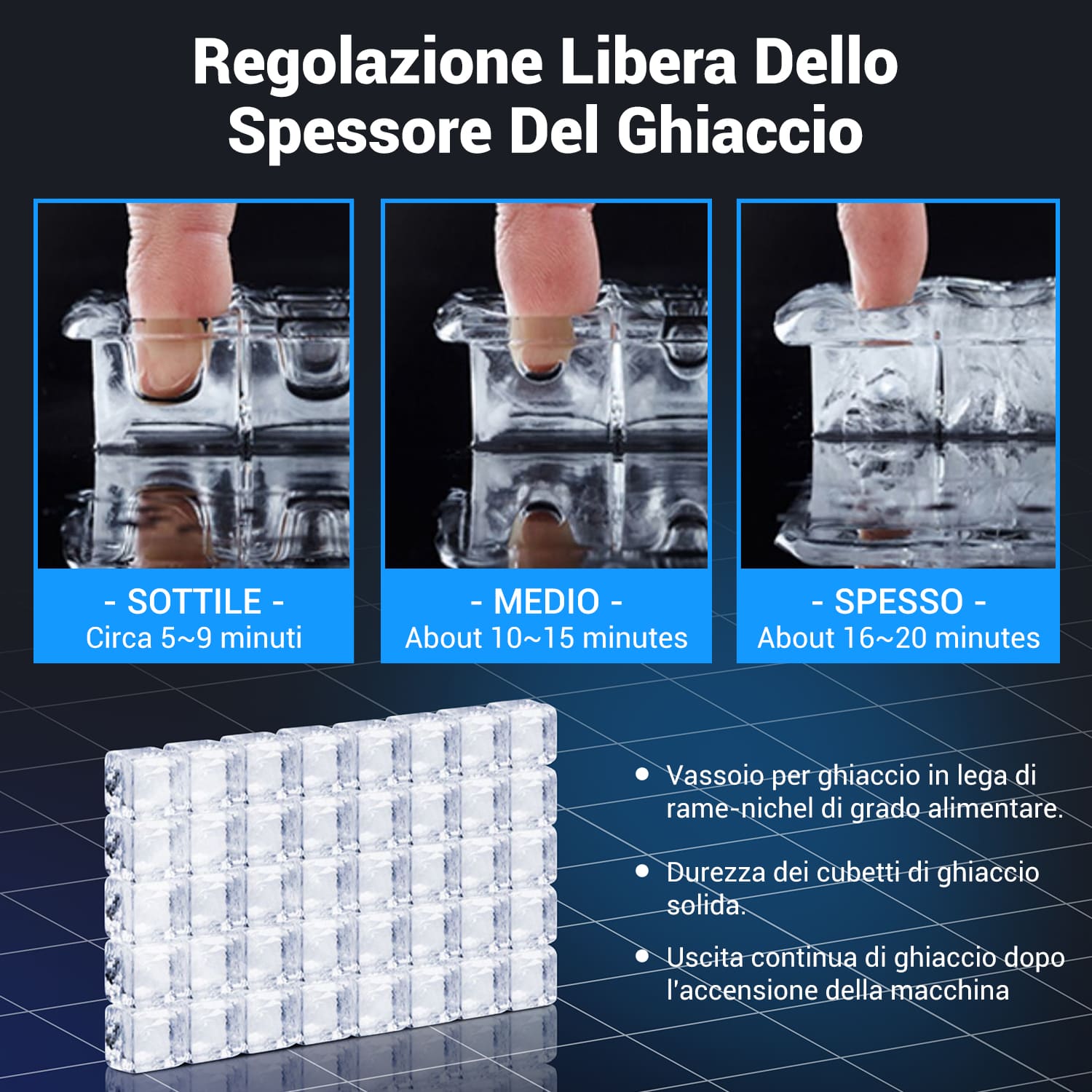 Leevot CIM-1400F Fabbricatore di Ghiaccio da Sottobanco - Grado Commerciale, Raffreddato ad Aria, Perfetto per Bar, Uffici e Caffetterie