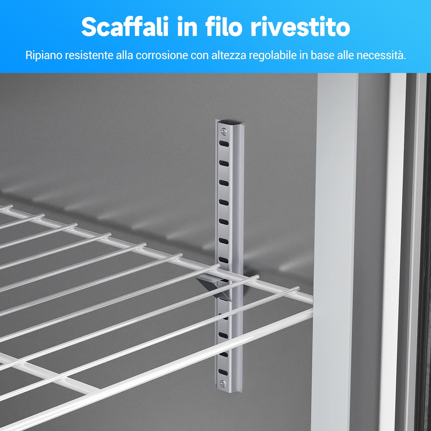 900L Congelatore Commerciale a Porta Solida Reach-In, Refrigeratore Verticale da 300W, Armadio Refrigerato in Acciaio Inossidabile da 220V per la Conservazione di Cibi Surgelati.
