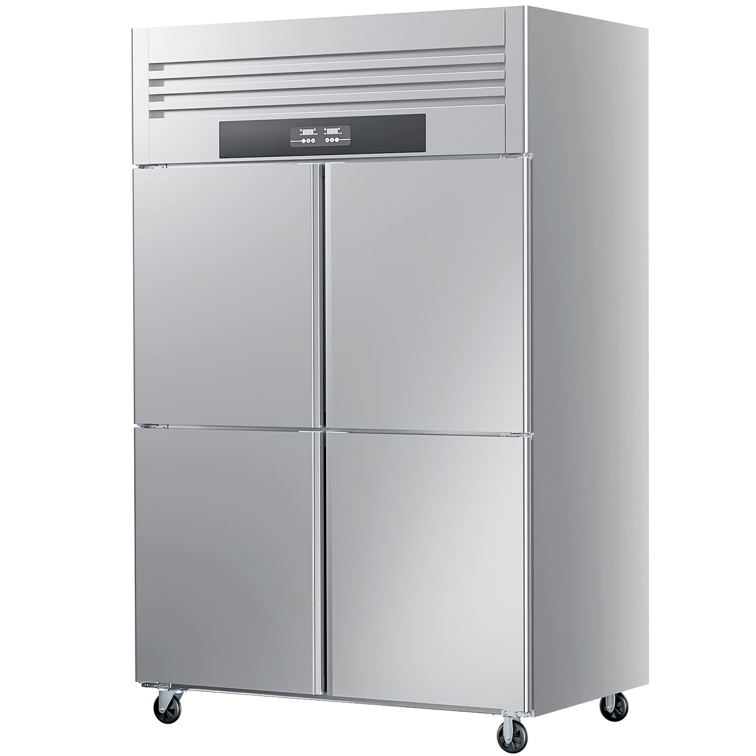 900L Congelatore Commerciale a Porta Solida Reach-In, Refrigeratore Verticale da 300W, Armadio Refrigerato in Acciaio Inossidabile da 220V per la Conservazione di Cibi Freschi.